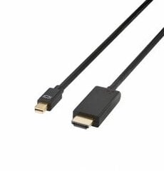 Brackton mini DisplayPort Male - HDMI Male with IC-Chip 2.0 м 4K цена и информация | Кабели и провода | 220.lv