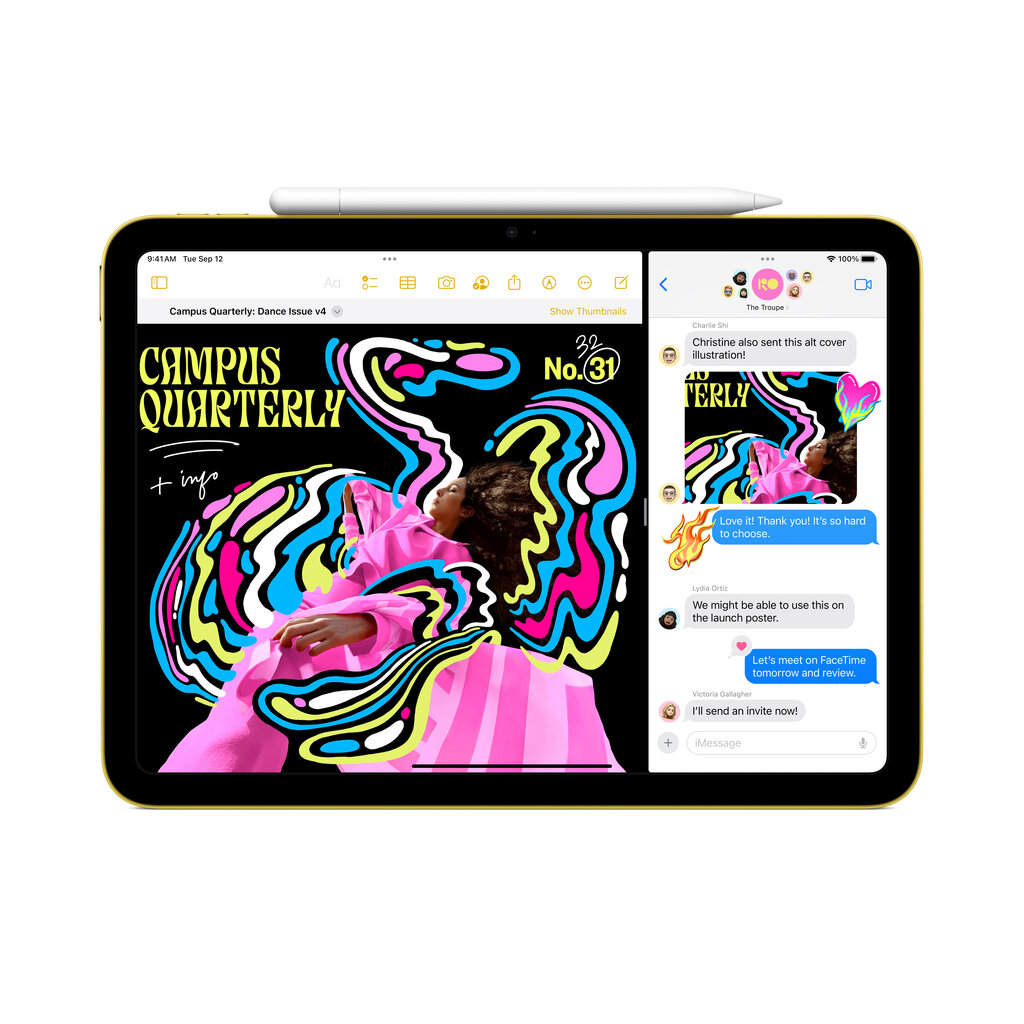 iPad 10.9" Wi-Fi 256GB - Pink 10th Gen - MPQC3HC/A цена и информация | Planšetdatori | 220.lv