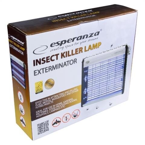 Lampa pret odiem, mušām un citiem kukaiņiem UV Esperanza 12W darbība 50m² цена и информация | Līdzekļi pret odiem un ērcēm | 220.lv