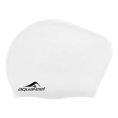 Peldēšanas cepurīte silikona AQF 30404 10 white цена и информация | Шапочки для плавания | 220.lv