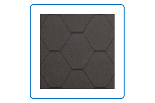 Bitumena šindeļi Hexagonal Rock, melna krāsa cena un informācija | Jumta segumi | 220.lv