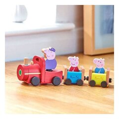 Vilciens Peppa Pig Bandai, koka (30 x 11,5 x 10 cm) cena un informācija | Rotaļlietas zēniem | 220.lv