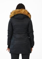 Pieguļoša jaka ar kapuci no mākslīgas ādas cena un informācija | Sieviešu virsjakas | 220.lv
