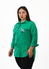 Рубашка-блуза с принтом с кулиской на талии цена и информация | Женские блузки, рубашки | 220.lv