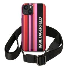 Oriģināls vāciņš KARL LAGERFELD Color Stripes Strap - iPhone 14 Plus, rozā cena un informācija | Telefonu vāciņi, maciņi | 220.lv