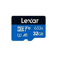 Lexar LMS0633032G-BNNNG MicroSDHC 32 GB (+ SD adapteris) цена и информация | Карты памяти для мобильных телефонов | 220.lv