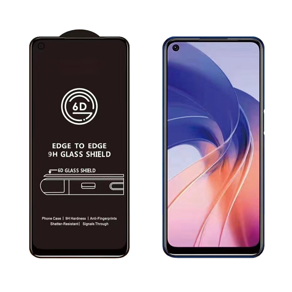 Realme 9 4G / 9 Pro Plus ekrāna aizsargstikliņš Full Glue 6D cena un informācija | Ekrāna aizsargstikli | 220.lv