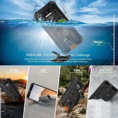 Смартфон Oukitel WP5 Outdoor Outdoor без контракта, 8000 мАч аккумулятор на открытый сотовый телефон IP68, 4G Dual Sim, 4GB 32GB, 128 ГБ расширяется, Android 10, Global Version 5.5 цена и информация | Мобильные телефоны | 220.lv