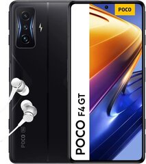 Poco F4 GT 5G Смартфон+наушники, 8+128 ГБ мобильный телефон без контракта, 6,67 "120 Гц E4 Amoled Display, 64-мегапиксельная тройная камера, 4700 мАч, гиперзарядки 120 Вт, черная (2-летняя гарантия+Amazon de Exclusive) Alexa Free free. цена и информация | Мобильные телефоны | 220.lv