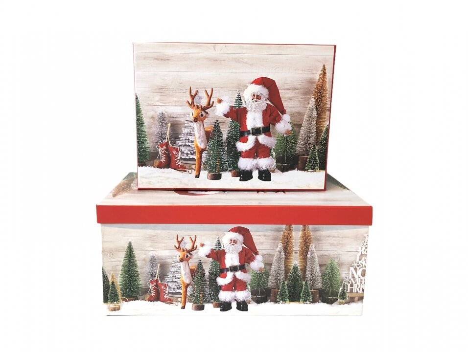 Dāvanu kastīte 25 x 18 x 10,5cm, Nr4, Santa (437988) 6787 cena un informācija | Ziemassvētku dekorācijas | 220.lv