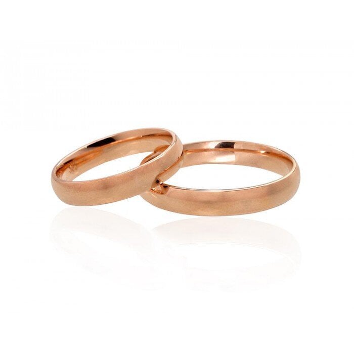 Zelta laulības gredzens "Klasika X" no 585 proves sarkanā zelta 4752263027916 cena un informācija | Gredzeni | 220.lv
