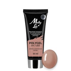 Poligels akrila gels MollyLac Light Brown, 30 ml цена и информация | Лаки для ногтей, укрепители | 220.lv