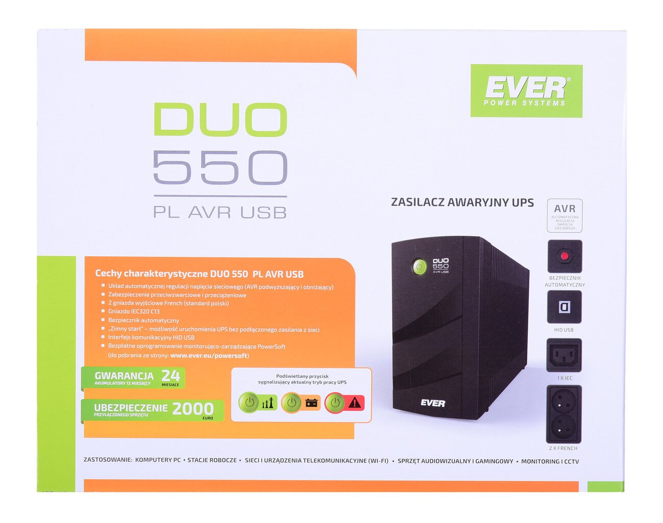 Ever T/DAVRTO-000K55/01 cena un informācija | UPS- Nepārtrauktās barošanas bloki | 220.lv