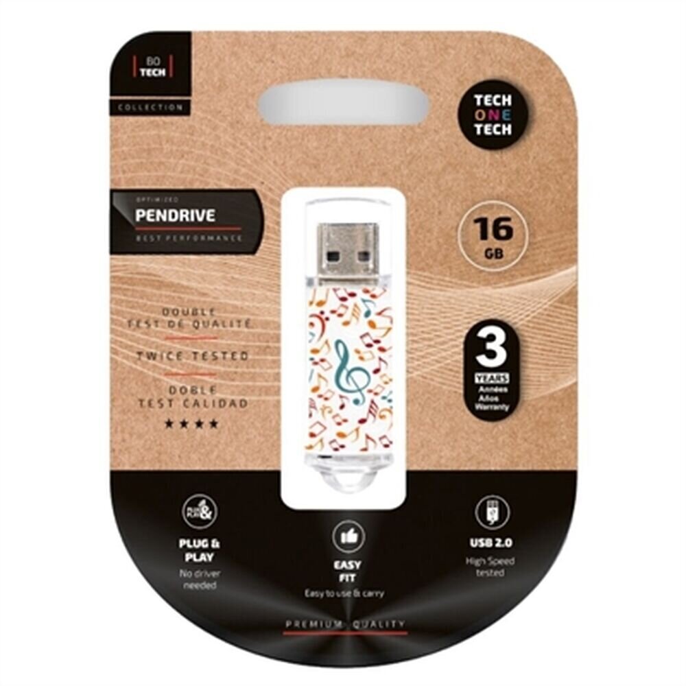 Tech One Tech TEC4003 16 GB цена и информация | USB Atmiņas kartes | 220.lv