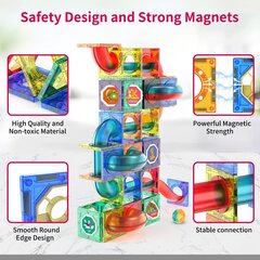 Magnētiskais konstruktors, 148 detaļas, ripojoša bumbiņa, savienojas savā starpā cena un informācija | Konstruktori | 220.lv