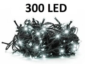 Ziemassvētku vītne ar 300 LED spuldzēm, 21m, balta krāsa цена и информация | Гирлянды | 220.lv