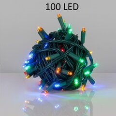 Ziemassvētku vītne ar 100 LED spuldzēm, 8m, daudzkrāsains, sajauc cena un informācija | Ziemassvētku lampiņas, LED virtenes | 220.lv