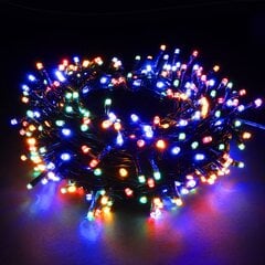 Ziemassvētku vītne āra un iekštelpām ar 500 LED spuldzēm, 35m, daudzkrāsains, sajauc cena un informācija | Ziemassvētku lampiņas, LED virtenes | 220.lv