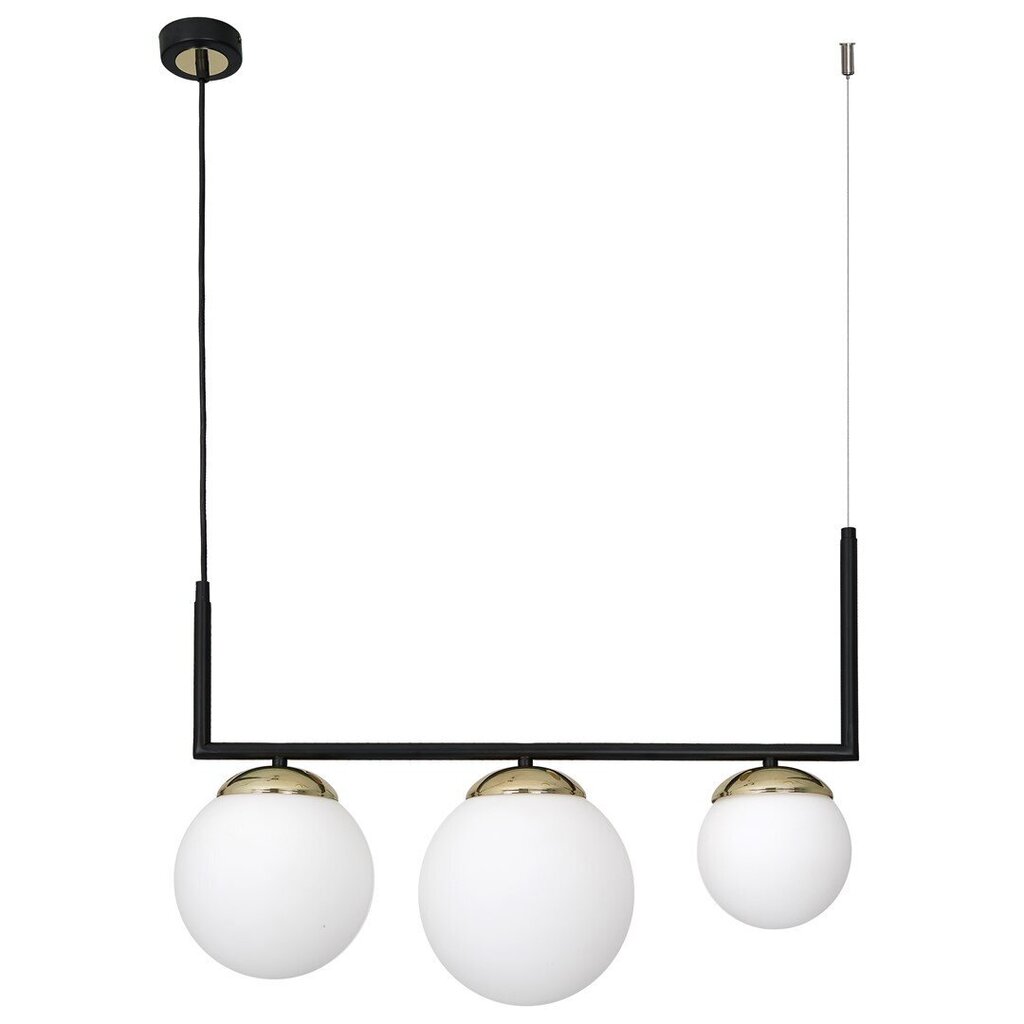 Piekaramā lampa Milagro SPARTA BLACK / GOLD 3xE14 cena un informācija | Lustras | 220.lv