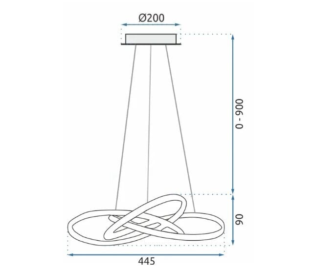"Lampa Ring LED + Pilot" APP389-CP Chrom cena un informācija | Piekaramās lampas | 220.lv