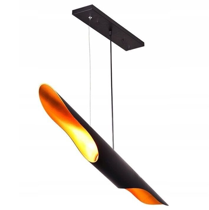 APP298-1CP griestu lampa tuba melnais zelts 60 cm cena un informācija | Lustras | 220.lv