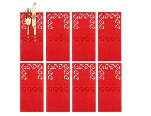 Galda piederumu komplekts Ziemassvētki 8 gab (KF357R x2) cena un informācija | Ziemassvētku dekorācijas | 220.lv