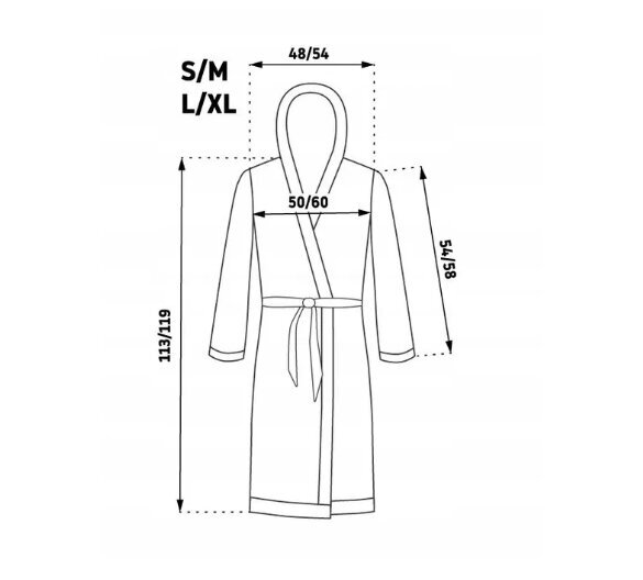King Balts izšūts vīriešu halāts ar apkakli цена и информация | Vīriešu halāti, pidžamas | 220.lv