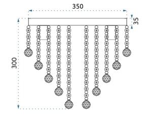 Kristāla griestu lampa Plafond APP514-5C Cristal cena un informācija | Piekaramās lampas | 220.lv