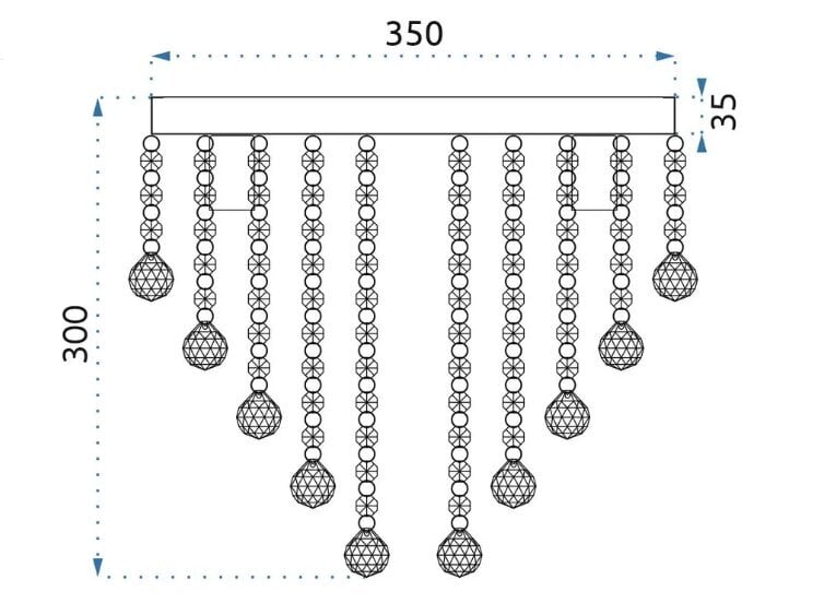 Kristāla griestu lampa Plafond APP514-5C Cristal цена и информация | Piekaramās lampas | 220.lv