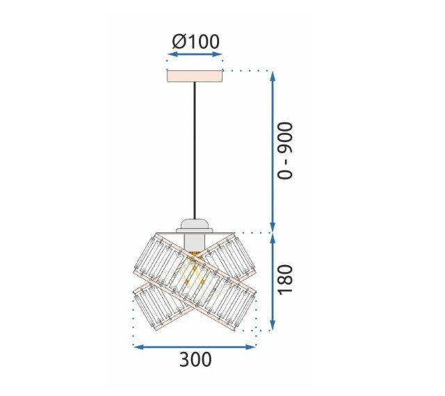 Kristāla lampa APP1105-1CP cena un informācija | Lustras | 220.lv