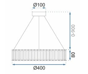 Kristāla LED griestu lampa APP982-CP цена и информация | Люстры | 220.lv