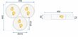 Lampa Plafon APP879-C Triple White 3x40cm цена и информация | Piekaramās lampas | 220.lv