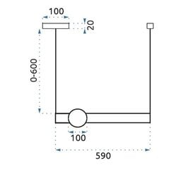 LED garā piekaramā griestu gaisma zeltaini balta APP477-CP цена и информация | Люстры | 220.lv