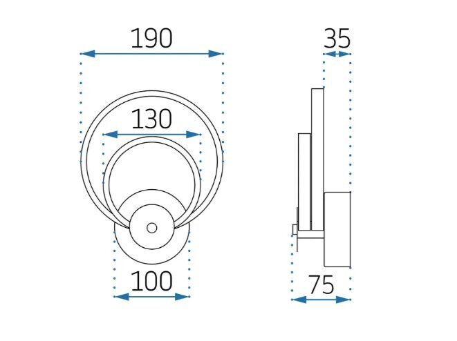 LED sienas lampa APP1042-W melna matēta cena un informācija | Sienas lampas | 220.lv