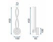 LED sienas lampa APP1048-W Black цена и информация | Sienas lampas | 220.lv