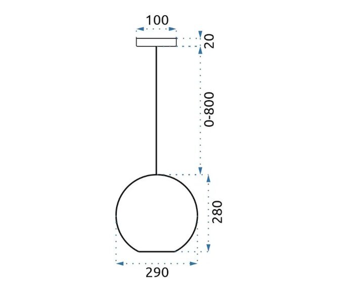 LED stikla griestu piekaramā lampa Blue APP445-CP цена и информация | Lustras | 220.lv