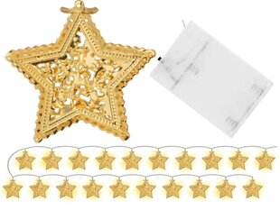 LED Ziemassvētku eglīšu gaismas Zelta zvaigznes 391020 цена и информация | Рождественские украшения | 220.lv