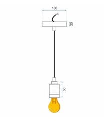 Light Cooper piekaramais griestu lampas APP347-1CP cena un informācija | Lustras | 220.lv