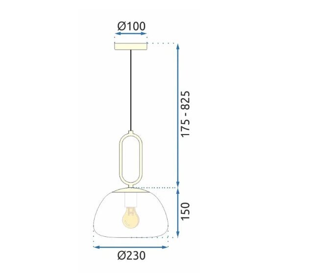 LOFT piekaramā lampa APP1073-1CP cena un informācija | Piekaramās lampas | 220.lv