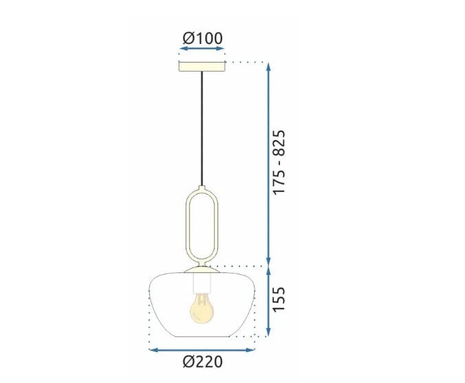LOFT piekaramā lampa APP1074-1CP cena un informācija | Piekaramās lampas | 220.lv