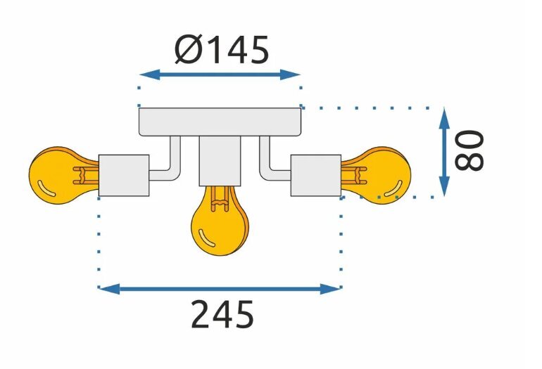 Metāla reflektora griestu gaismeklis zelta APP708-5c cena un informācija | Piekaramās lampas | 220.lv