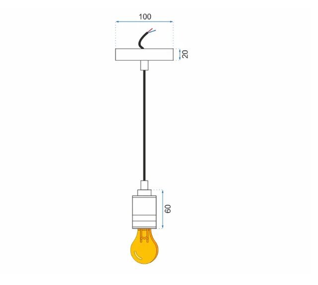 Piekaramais griestu lampas satīna stiprinājums APP351-1CP цена и информация | Piekaramās lampas | 220.lv