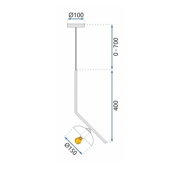 Piekaramā lampa APP1086-1CP cena un informācija | Lustras | 220.lv