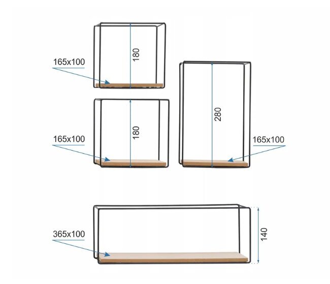 Plaukts bēniņiem 60x40cm CFZL-TSF012 cena un informācija | Plaukti | 220.lv