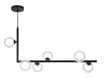 Industriālā stikla lampa melna APP755-6CP cena un informācija | Lustras | 220.lv