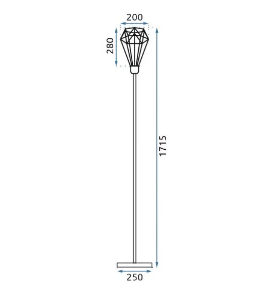 Reno stāvlampa APP537-1F cena un informācija | Stāvlampas | 220.lv