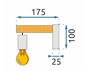 Sienas lampa LINE APP972-1W цена и информация | Настенные светильники | 220.lv