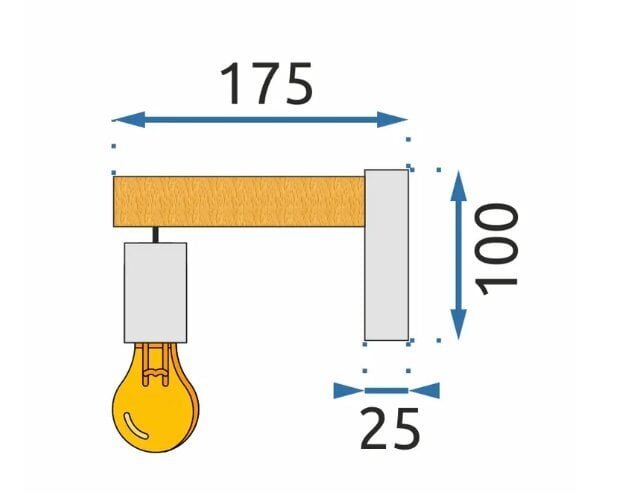 Sienas lampa LINE APP972-1W цена и информация | Sienas lampas | 220.lv