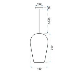 Spoguļstikla piekaramā lampa APP324-1CP Rose Gold cena un informācija | Piekaramās lampas | 220.lv