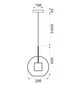 Zelta stikla bēniņu gaismeklis APP554-1CP 20cm cena un informācija | Piekaramās lampas | 220.lv